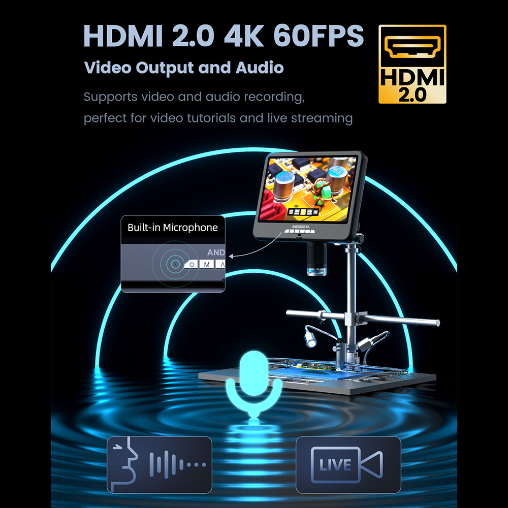 Andonstar 4K 60FPS mikroskop c – Electronics Repair Plus recenzja i cena