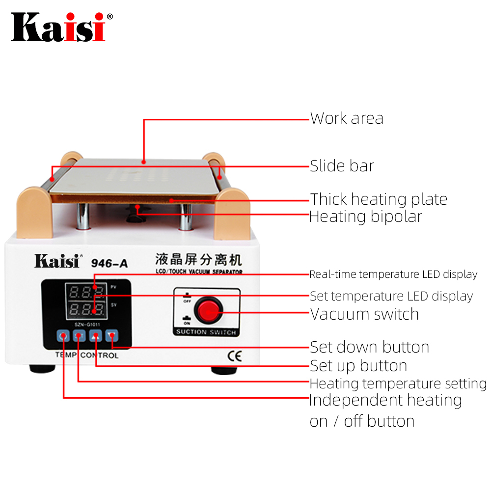 Separator LCD Kaisi 946A z ekr – Screen Separator Machine recenzja i cena